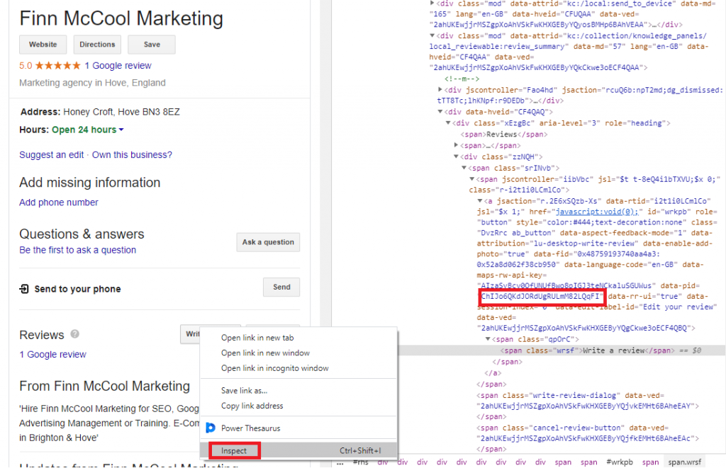 How to send a link for google review 4 Google my business place ID