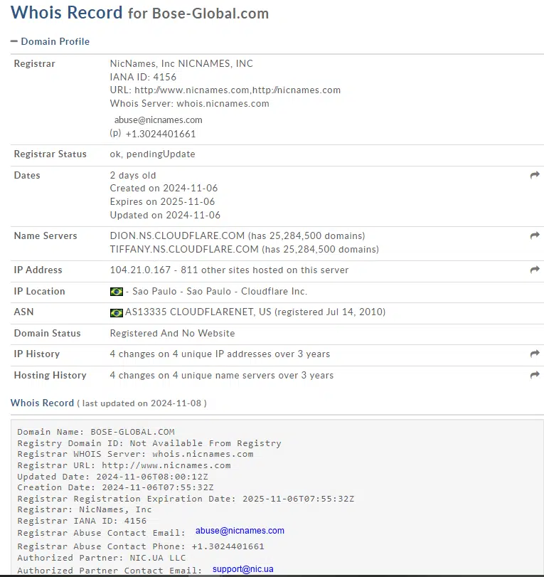 Marketers Beware! Bose-Global.com Proposal Scam 1 bose-global.com
